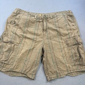 Foundry Supply SHORTS MENS 46 Company Cargo KHAKI Plaid Mens